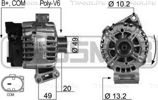 Генератор Era OEM для Ford Fiesta VI 2008-2019. Артикул 210430