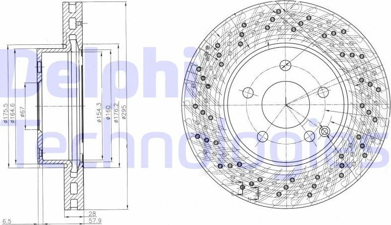 Тормозной диск Delphi. Артикул BG4142