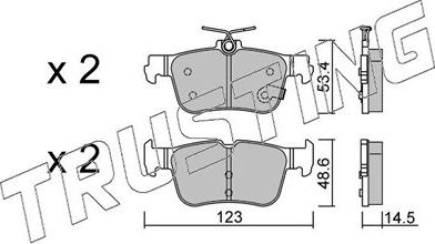 Тормозные колодки Trusting. Артикул 1332.0