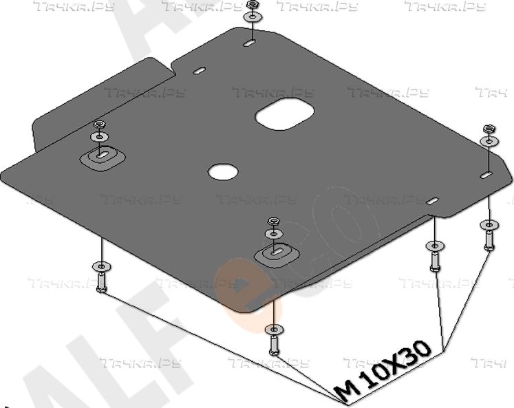Защита Alfeco для картера Land Rover Discovery III 2004-2009. Артикул ALF.38.06