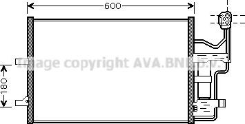 Радиатор кондиционера (конденсатор) AVA для Mazda 3 I (BK) 2003-2009. Артикул MZ5184D