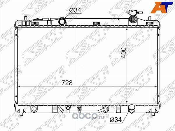 Радиатор охлаждения двигателя CAMRY ACV40,GSV40 (SAT). Артикул SGTY0003ACV40R