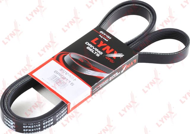 Приводной ремень поликлиновой LYNXauto для Porsche Cayman I (987) 2005-2012. Артикул 6PK2115