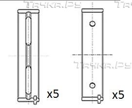 Вкладыши коренные FAI AutoParts. Артикул BM1050-020