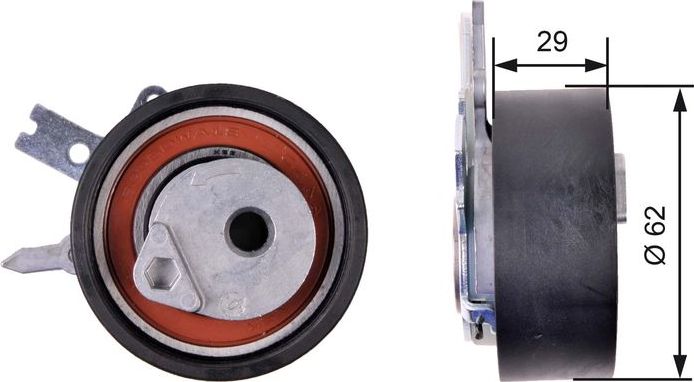Натяжной ролик (натяжитель) ремня ГРМ Gates PowerGrip®. Артикул T43218