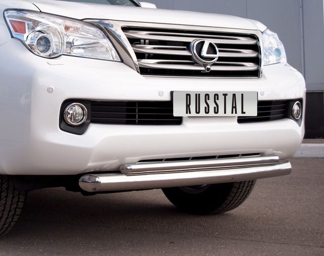 Защита RusStal переднего бампера d76/42 (дуга) для Lexus GX 460 2009-2013. Артикул GXZ-000802
