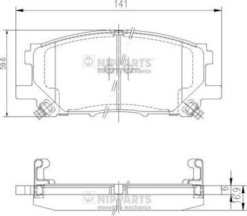 Тормозные колодки Nipparts. Артикул J3602125