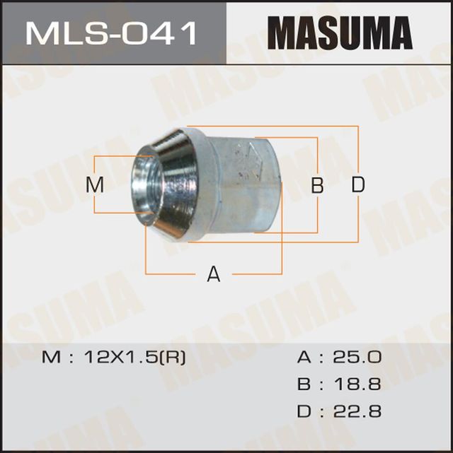 ГАЙКИ MASUMA 12X1.5. Артикул MLS041