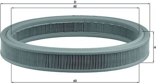 Воздушный фильтр Mahle для Ford Escort IV 1988-1990. Артикул LX 332