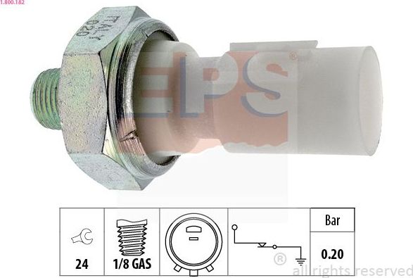 Датчик давления масла EPS Made in Italy - OE Equivalent. Артикул 1.800.182
