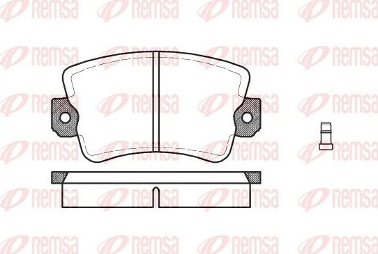 Тормозные колодки Remsa передние для Renault 20 1977-1983. Артикул 0061.02