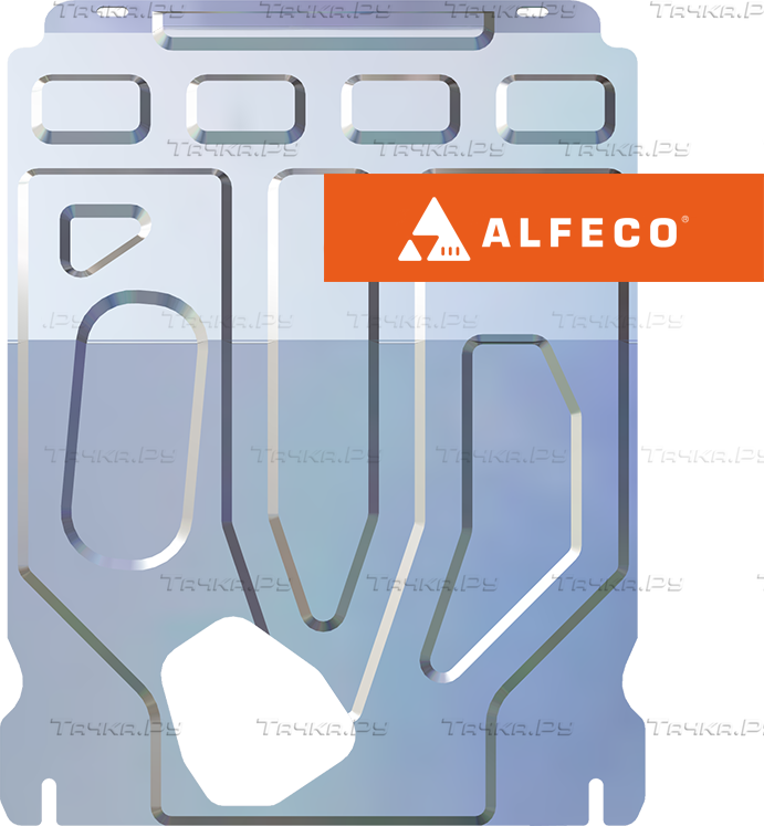 Защита алюминиевая Alfeco для картера и КПП ZAZ Chance 2009-2014. Артикул ALF.05.03 AL4