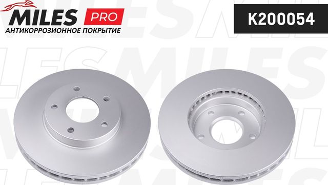 Тормозной диск Miles передний для Nissan Almera Tino I 2000-2006. Артикул K200054