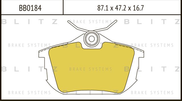 Колодки тормозные дисковые | зад | (Blitz) Blitz. Артикул BB0184