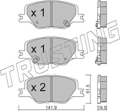 Тормозные колодки Trusting. Артикул 1177.0