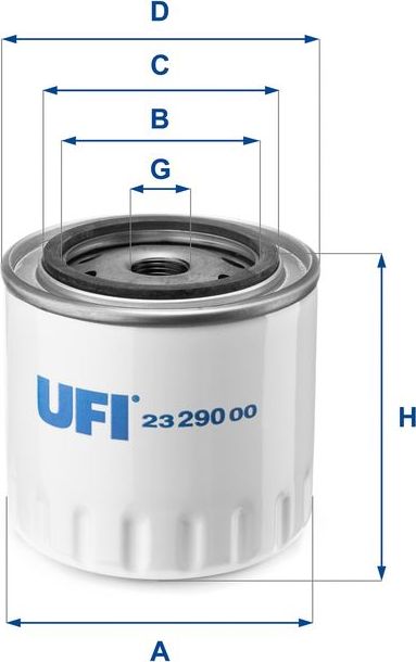 Масляный фильтр UFI. Артикул 23.290.00