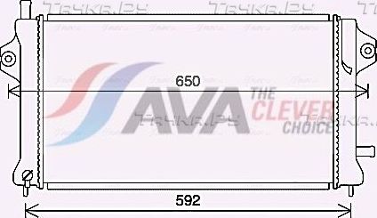 Радиатор охлаждения двигателя AVA. Артикул MT2270