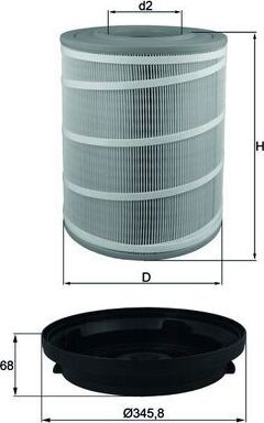 Воздушный фильтр Mahle. Артикул LX 3480 KIT