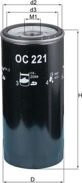 Масляный фильтр Mahle. Артикул OC 221