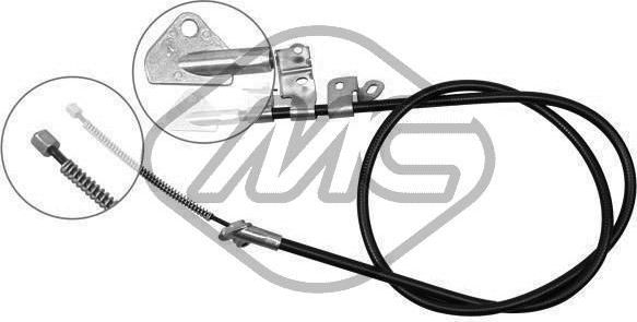 Трос ручника (тросик ручного тормоза) Metalcaucho правый для Toyota Echo 1999-2005. Артикул 83472