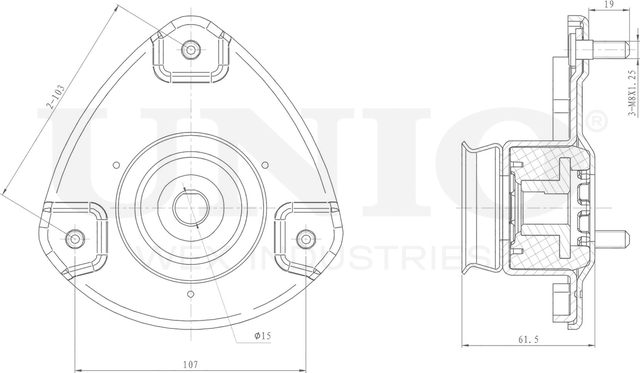 Опора амортизационной стойки (Unio). Артикул RMP-13138