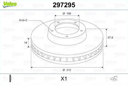 Тормозной диск Valeo задний для Toyota Land Cruiser Prado 150 2009-2024. Артикул 297295 - купить в Москве, фото, отзывы, доставка по всей России. Магазин Тачка.Ру