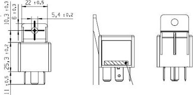 Реле переключения 12V Bosch. Артикул 0 986 332 400