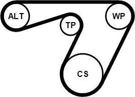 Деталь ContiTech. Артикул 6PK1180WP1