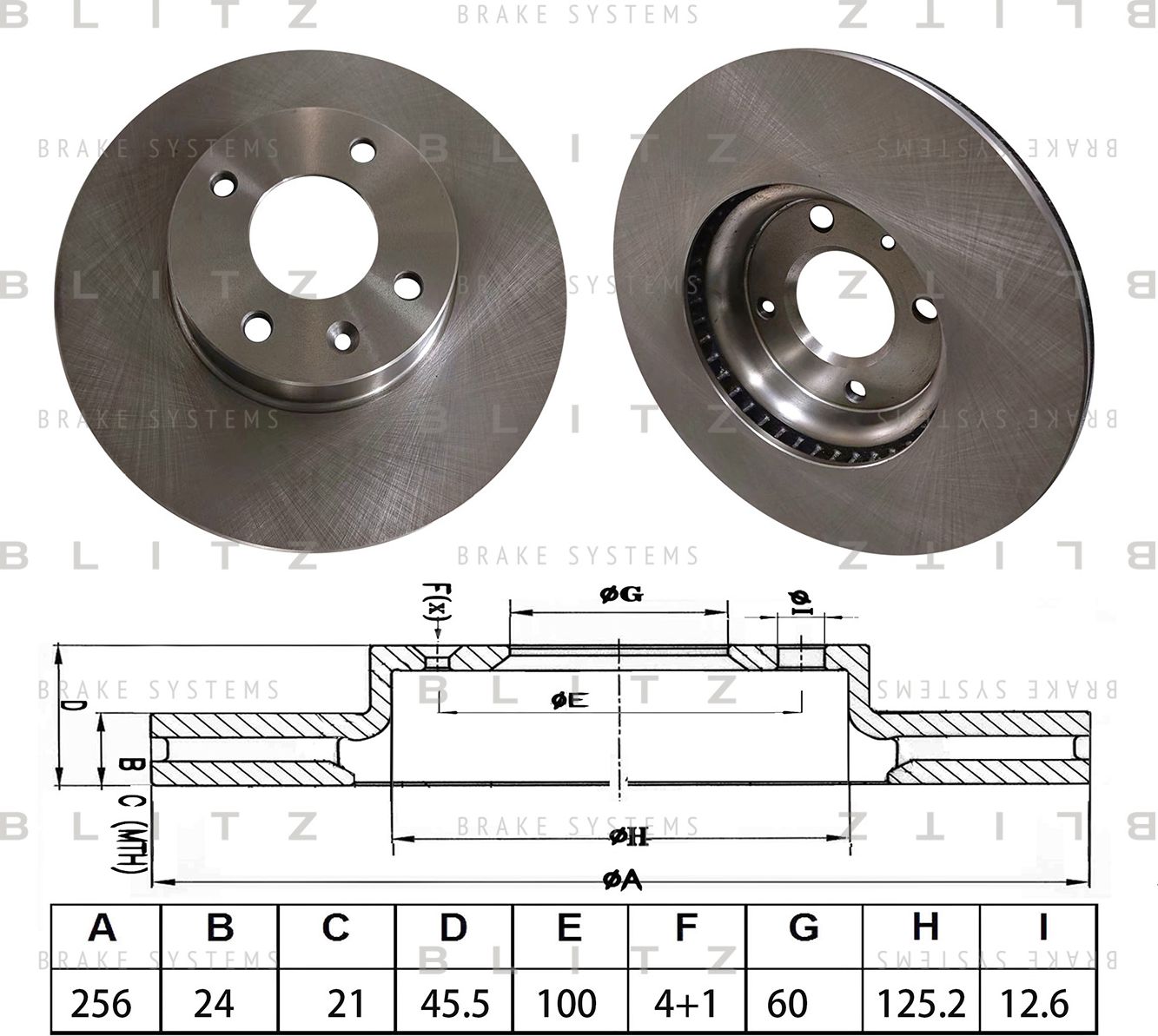Диск тормозной (Blitz). Артикул BS0585
