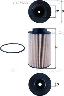 Топливный фильтр Mahle для MAN TGL 2004-2026. Артикул KX 191/1D