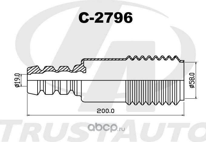 пыльник C-2796 TrustAuto. Артикул C2796