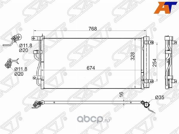 Радиатор кондиционера CHEVROLET CAPTIVAOPEL ANTAR (SAT). Артикул STCH06394A0
