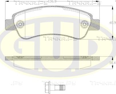 Тормозные колодки G.U.D.. Артикул GBP880129