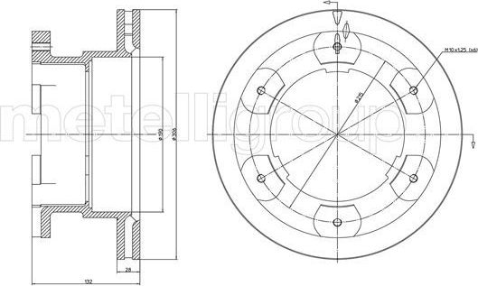 Тормозной диск Trusting задний для IVECO Daily IV 2006-2011. Артикул DF1404