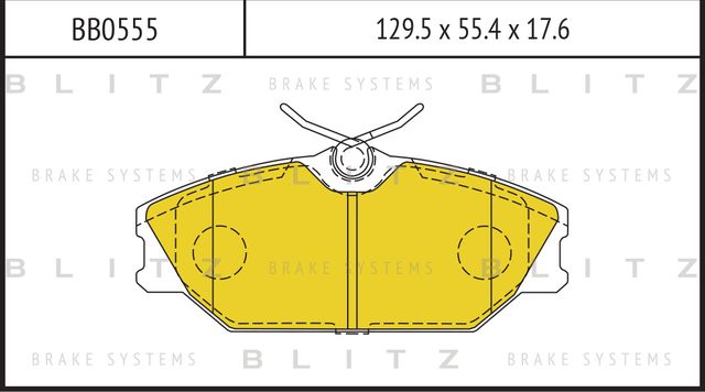 Колодки тормозные RENAULT MEGANE 00- перед. (Blitz). Артикул BB0555