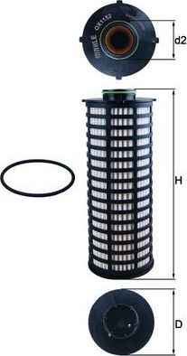Масляный фильтр Mahle. Артикул OX 1152D