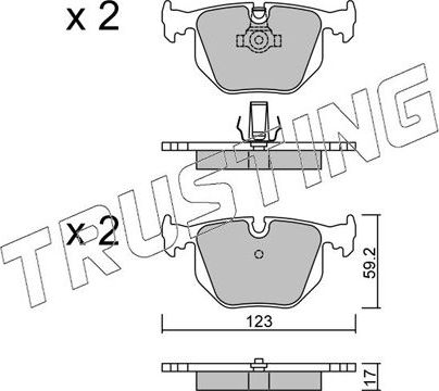 Тормозные колодки Trusting. Артикул 576.0