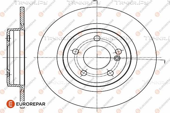 Тормозной диск Eurorepar. Артикул 1642775180