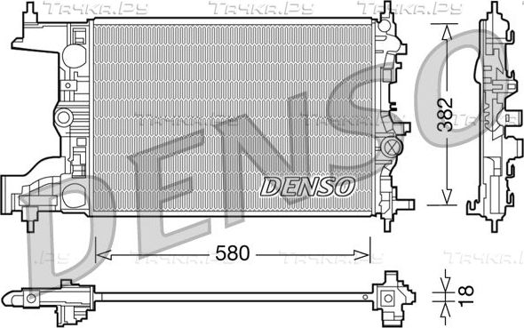 Радиатор охлаждения двигателя Denso. Артикул DRM20094