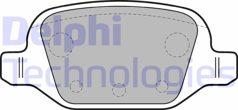 Тормозные колодки Delphi (Low-Metallic). Артикул LP1678