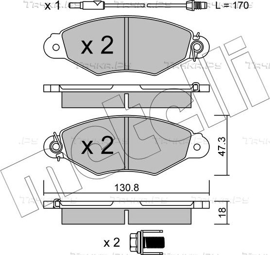 Тормозные колодки Metelli. Артикул 22-0253-1