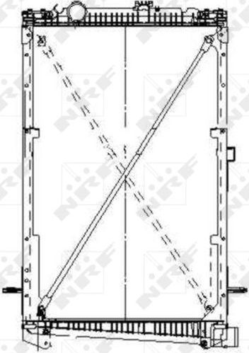 Радиатор охлаждения двигателя NRF (алюминий). Артикул 519679