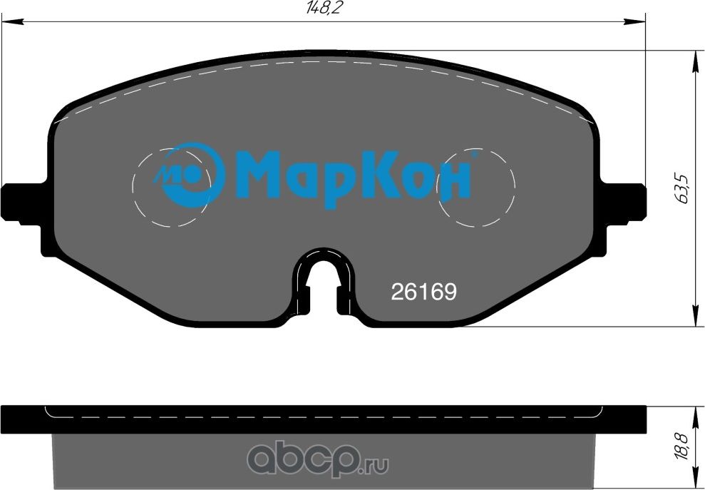 Колодки тормозные дисковые передние к-т VAG (Markon). Артикул 509500188