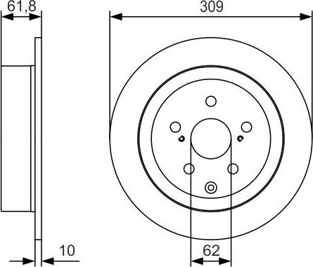 Тормозной диск Bosch. Артикул 0 986 479 T04