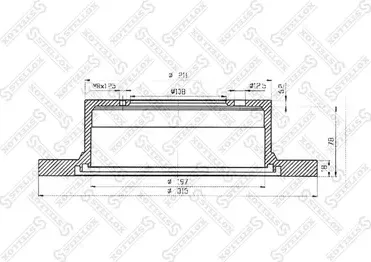 Тормозной диск Stellox. Артикул 6020-3022-SX