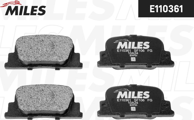 Тормозные колодки Miles (Semi-Metallic) задние для Lifan Solano I (620) 2008-2016. Артикул E110361