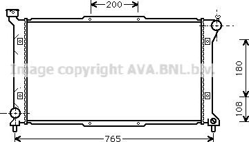 Радиатор охлаждения двигателя AVA. Артикул SU2036