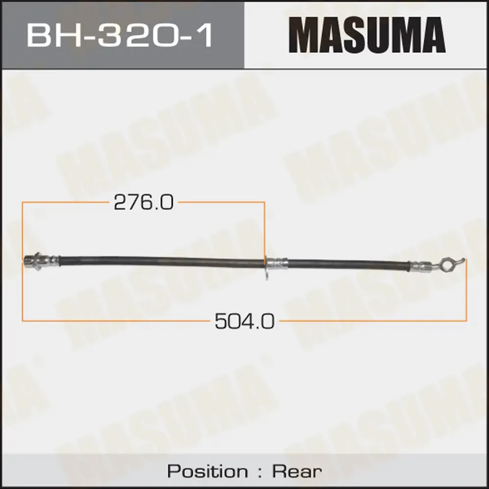 BH-320-1 Шланг тормозной (Masuma). Артикул BH3201
