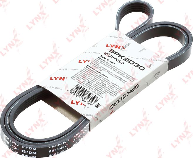 Приводной ремень поликлиновой LYNXauto. Артикул 5PK2030