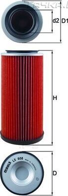 Воздушный фильтр Mahle. Артикул LX 608